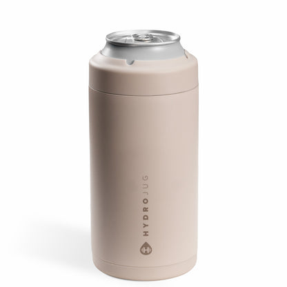 HydroJug | Can Cooler 16oz - 2-in-1 Insulated Tallboy Can Cooler, Screw-Top Lock – Dune
