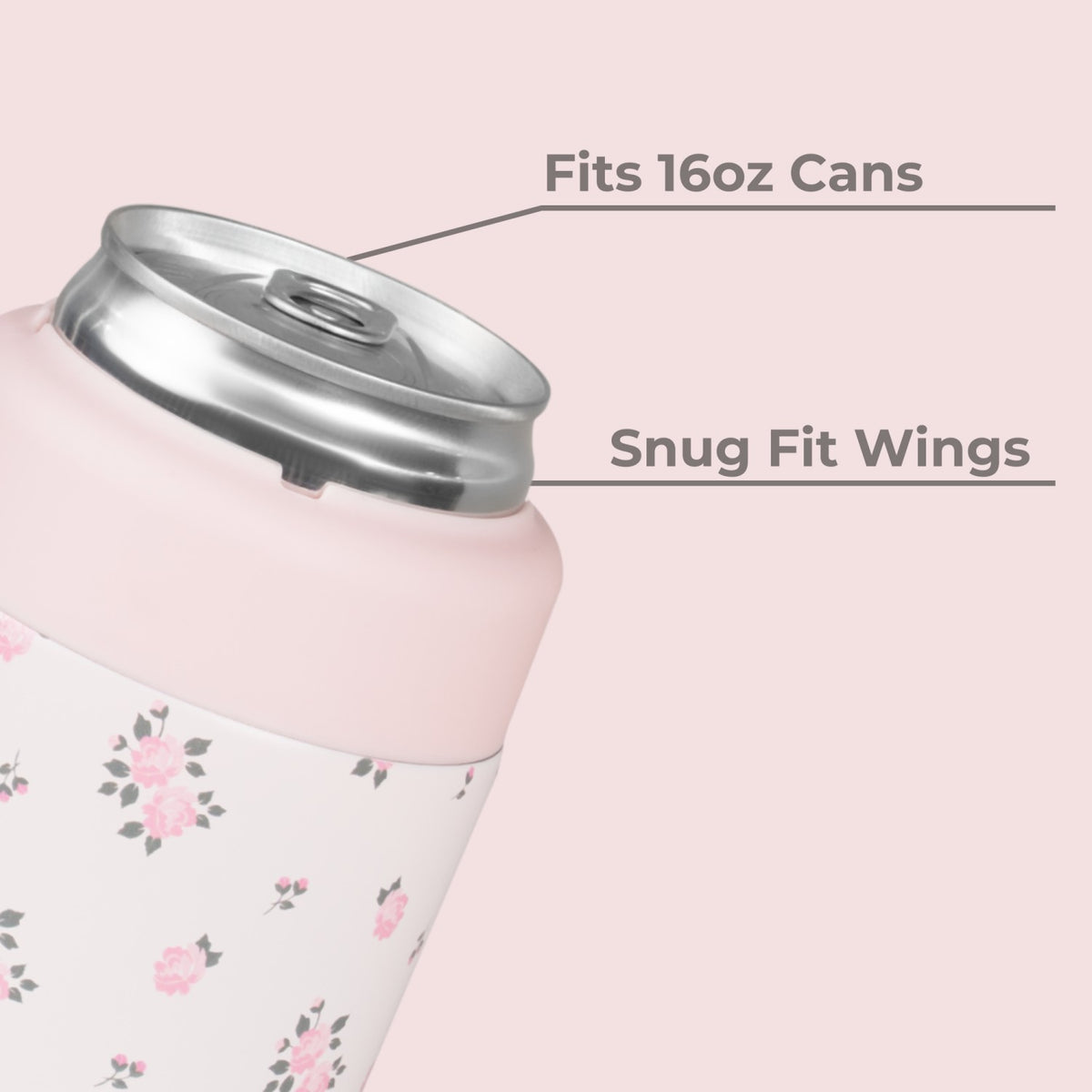 HydroJug | Can Cooler 16oz - 2-in-1 Insulated Tallboy Can Cooler, Screw-Top Lock – Wildrose