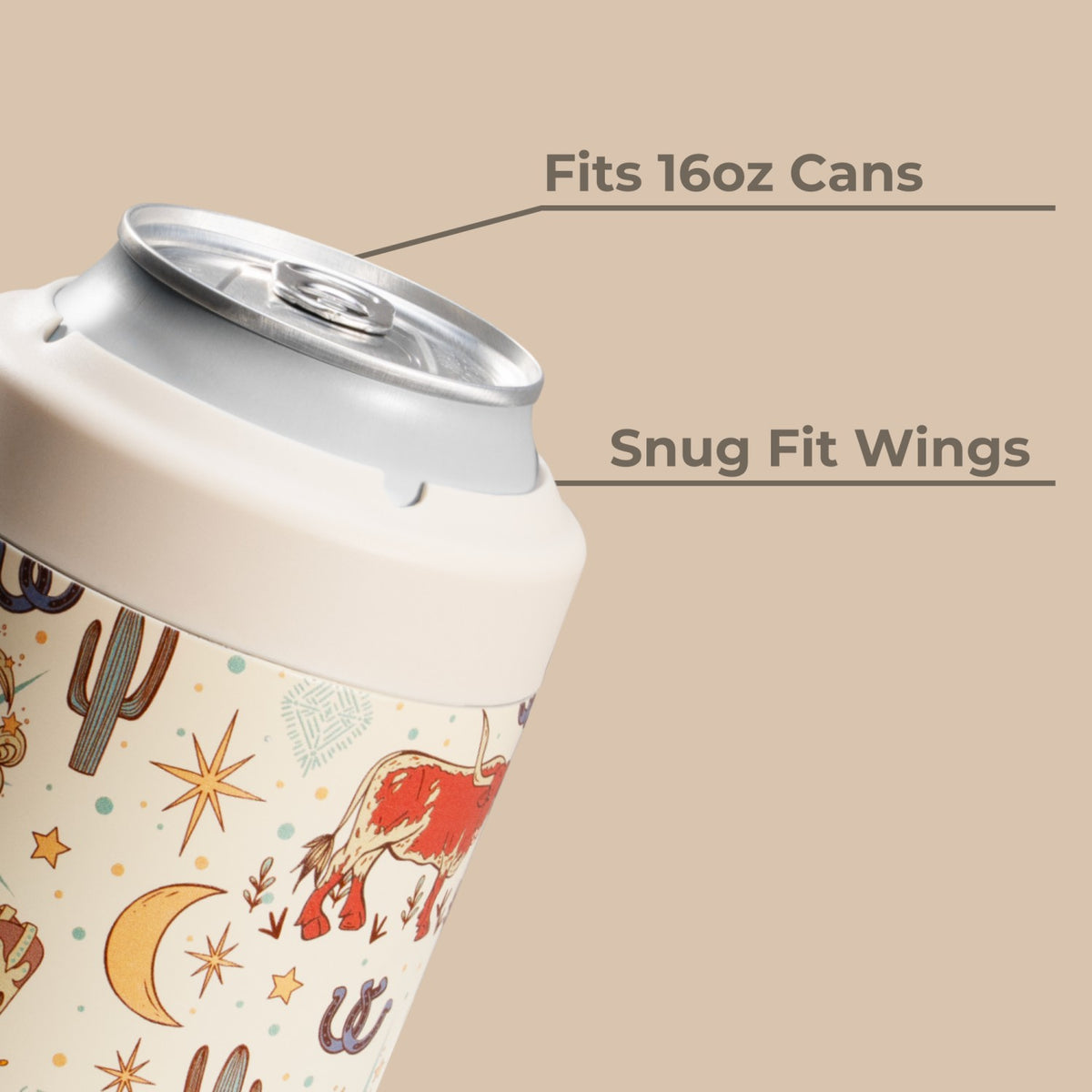 HydroJug | Can Cooler 16oz - 2-in-1 Insulated Tallboy Can Cooler, Screw-Top Lock – Rodeo