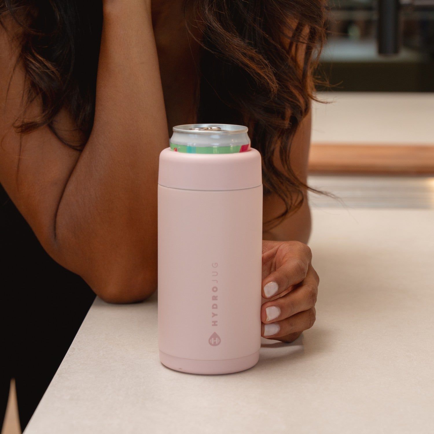 HydroJug | Slim Can Cooler 12oz - Dusty Rose