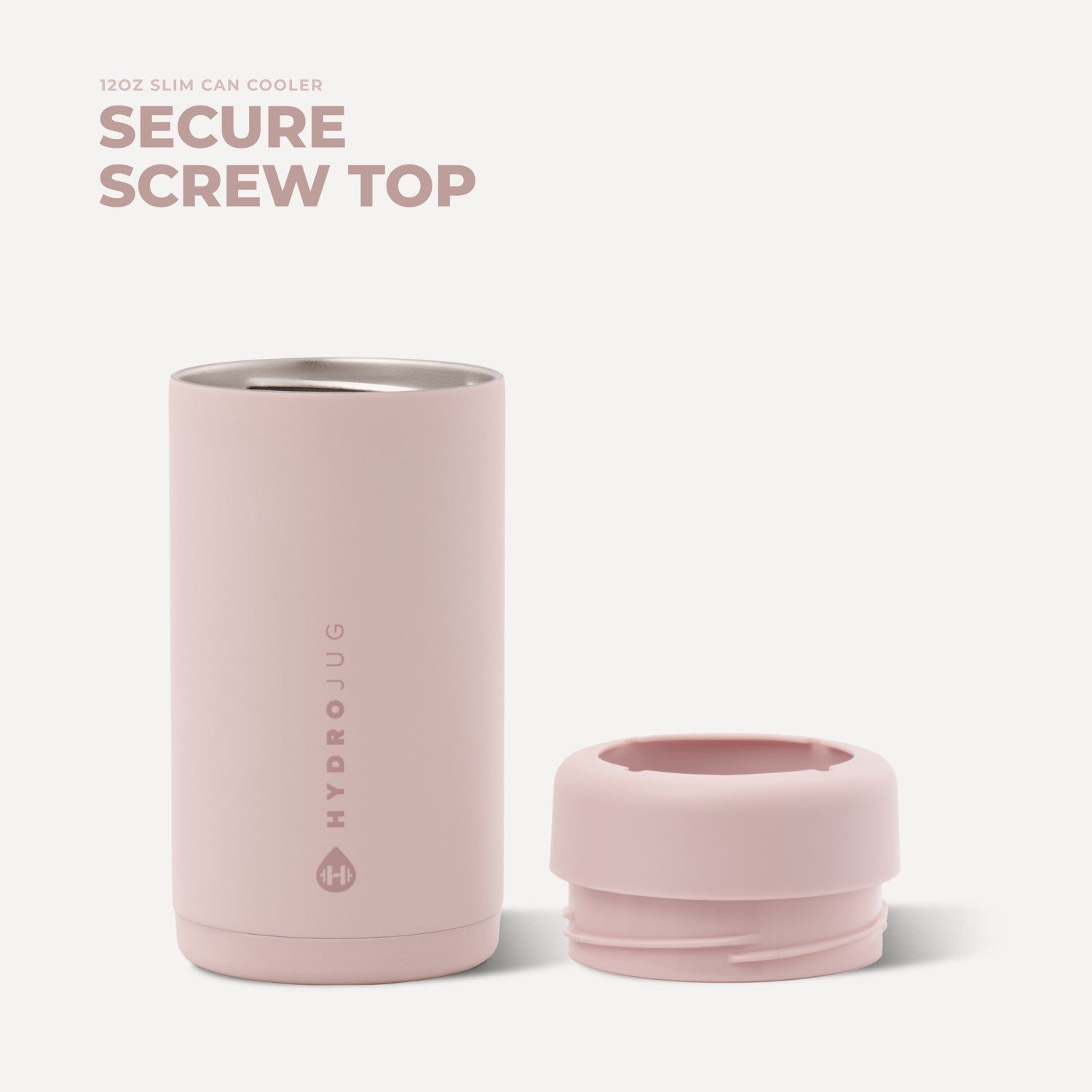 HydroJug | Slim Can Cooler 12oz - Dusty Rose