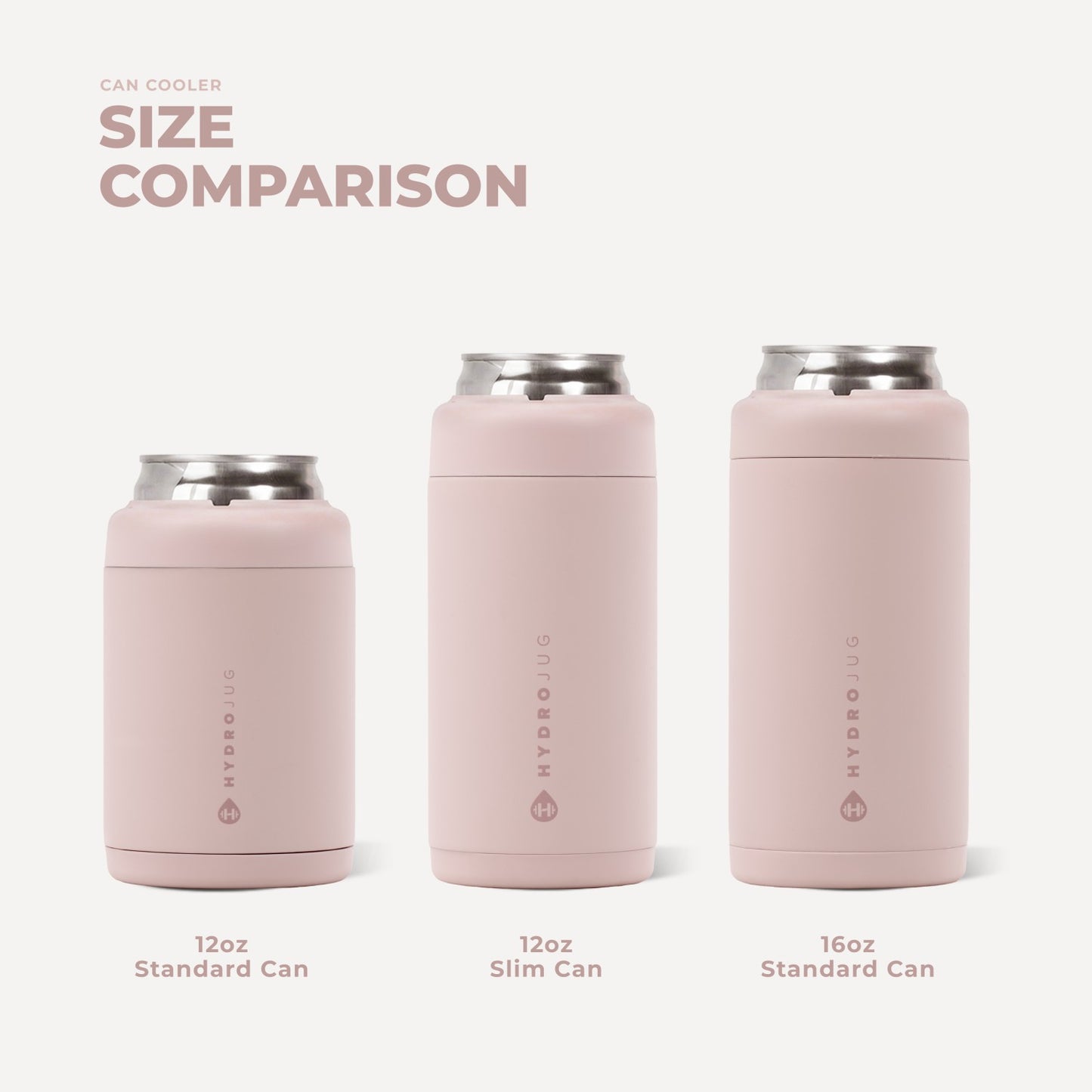 HydroJug | Slim Can Cooler 12oz - Dusty Rose