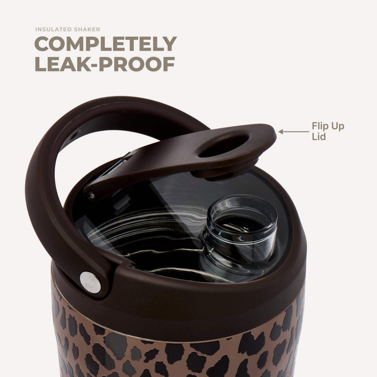 HydroJug | Insulated Shaker 24oz - Brown Leopard