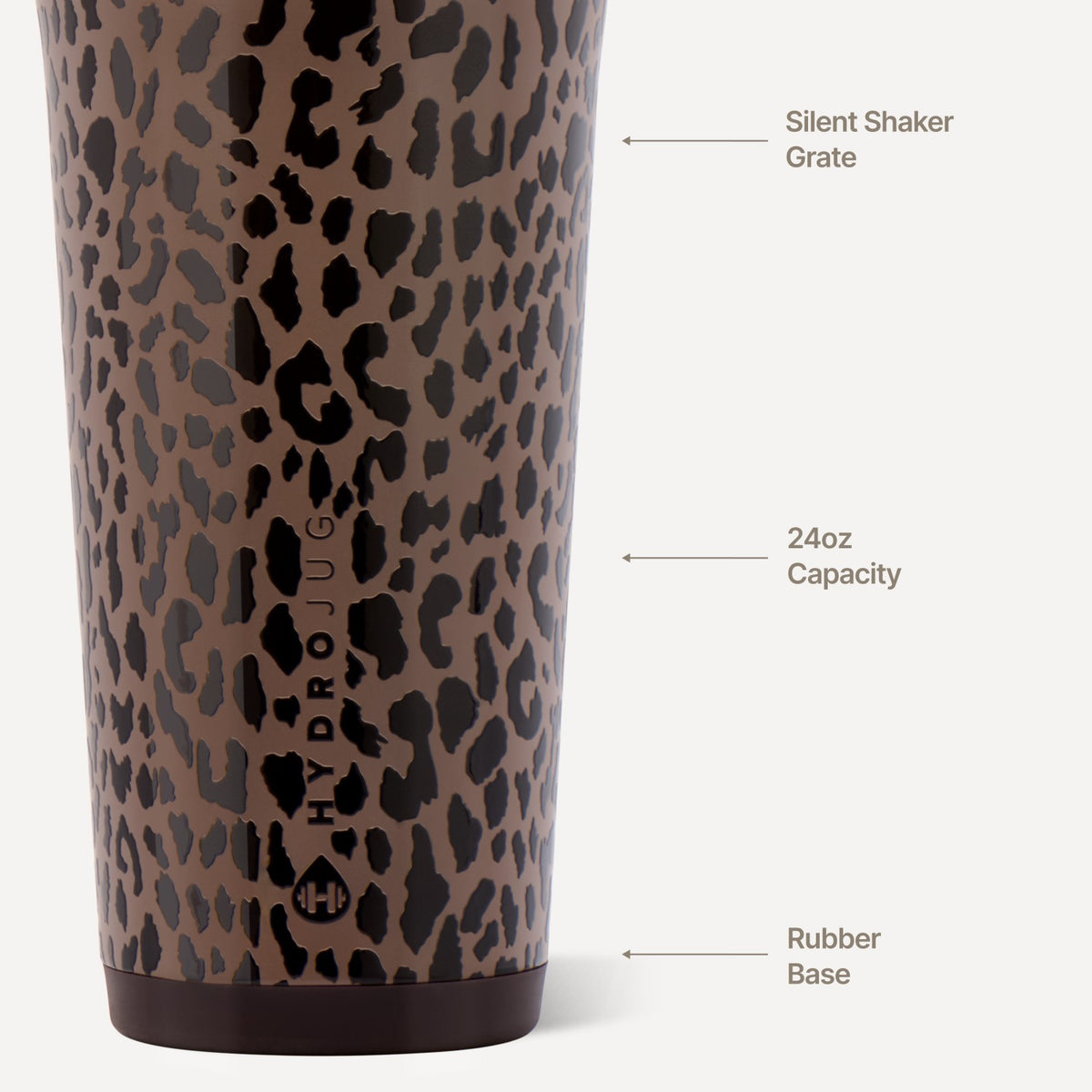 HydroJug | Insulated Shaker 24oz - Brown Leopard