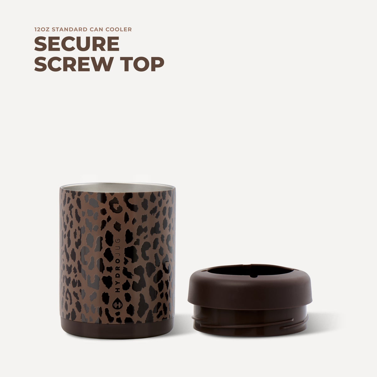 HydroJug | Standard Can Cooler 12oz - Brown Leopard