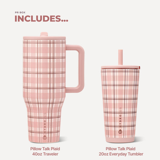 HydroJug - Pillow Talk Plaid Box